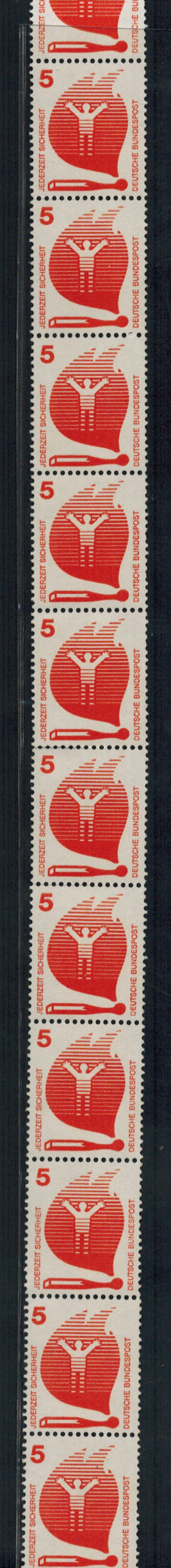 Bund 694 12er Rollenanfangstreifen, 500er Rolle, schwarze Nummer